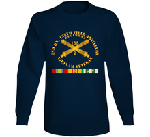 Load image into Gallery viewer, Army - 2nd Bn - 138th Artillery Regiment w Branch - Vet w VN SVC Long Sleeve
