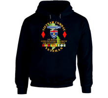 Load image into Gallery viewer, Army - Vietnam Combat Vet - 1st Bn 11th Infantry - 5th Inf Div SSI V1 Hoodie
