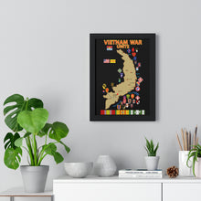 Load image into Gallery viewer, Premium Framed Vertical Poster - Map - Vietnam Units - 3 wo DS - Black
