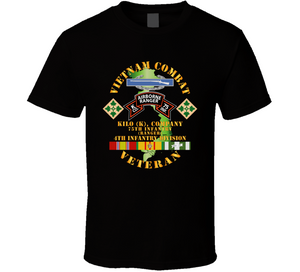 Army - Vietnam Combat Vet - K Co 75th Infantry (Ranger) - 4th Inf Div SSI V1 Classic T Shirt