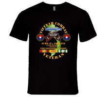 Load image into Gallery viewer, Army - Vietnam Combat Vet - E Co 75th Infantry (Ranger) - 9th ID SSI Classic T Shirt
