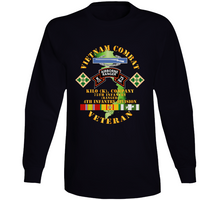 Load image into Gallery viewer, Army - Vietnam Combat Vet - K Co 75th Infantry (Ranger) - 4th Inf Div SSI V1 Long Sleeve
