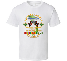 Load image into Gallery viewer, Army - Vietnam Combat Vet - K Co 75th Infantry (Ranger) - 4th Inf Div SSI V1 Classic T Shirt
