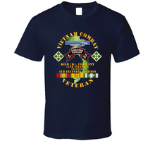 Load image into Gallery viewer, Army - Vietnam Combat Vet - K Co 75th Infantry (Ranger) - 4th Inf Div SSI V1 Classic T Shirt
