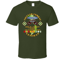 Load image into Gallery viewer, Army - Vietnam Combat Vet - K Co 75th Infantry (Ranger) - 4th Inf Div SSI V1 Classic T Shirt
