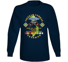 Load image into Gallery viewer, Army - Vietnam Combat Vet - K Co 75th Infantry (Ranger) - 4th Inf Div SSI V1 Long Sleeve
