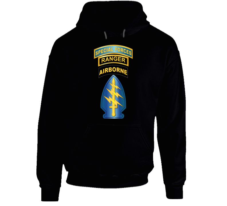 SOF Airborne SF SSI SF Tab Ranger Tab Hoodie MIP Brand Store