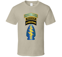 Load image into Gallery viewer, SOF - Airborne - SF SSI - SF Tab - Ranger Tab Classic T Shirt
