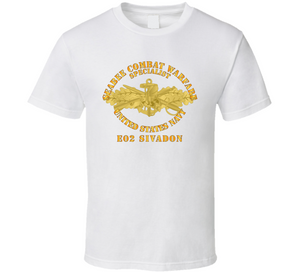 Navy - Seabee Combat Warfare Spec Badge - OF w Txt - E02 SIVADON V1 Classic T Shirt