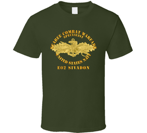 Navy - Seabee Combat Warfare Spec Badge - OF w Txt - E02 SIVADON V1 Classic T Shirt