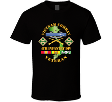 Load image into Gallery viewer, Army - Vietnam Combat Infantry Veteran w 4th Inf Div SSI V1 Classic T Shirt
