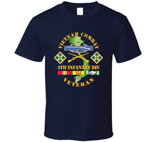 Load image into Gallery viewer, Army - Vietnam Combat Infantry Veteran w 4th Inf Div SSI V1 Classic T Shirt
