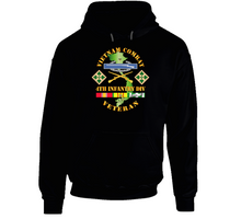 Load image into Gallery viewer, Army - Vietnam Combat Infantry Veteran w 4th Inf Div SSI V1 Hoodie
