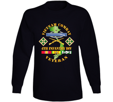 Load image into Gallery viewer, Army - Vietnam Combat Infantry Veteran w 4th Inf Div SSI V1 Long Sleeve
