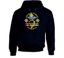 Load image into Gallery viewer, Army - Vietnam Combat Infantry Veteran w 4th Inf Div SSI V1 Hoodie
