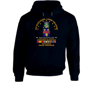 Army - 1st Bn 148th Infantry - Camp Arifjan Kuwait - OIF w IRAQ SVC Hoodie