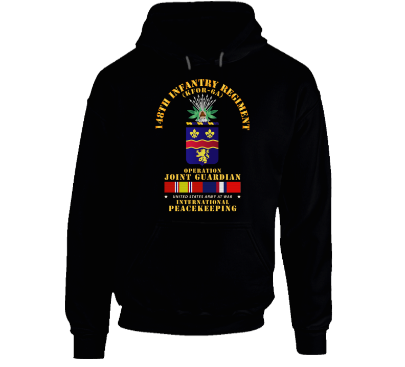 Army - 148th Infantry Regt  - Opn Joint Guardian  w Kosovo SVC V1 Hoodie