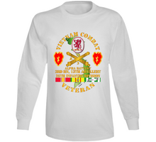 Load image into Gallery viewer, Army - Vietnam Combat Veteran w A Btry - 3rd Bn 13th Artillery DUI - 25th ID SSI V1 Long Sleeve
