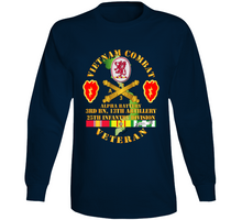 Load image into Gallery viewer, Army - Vietnam Combat Veteran w A Btry - 3rd Bn 13th Artillery DUI - 25th ID SSI V1 Long Sleeve
