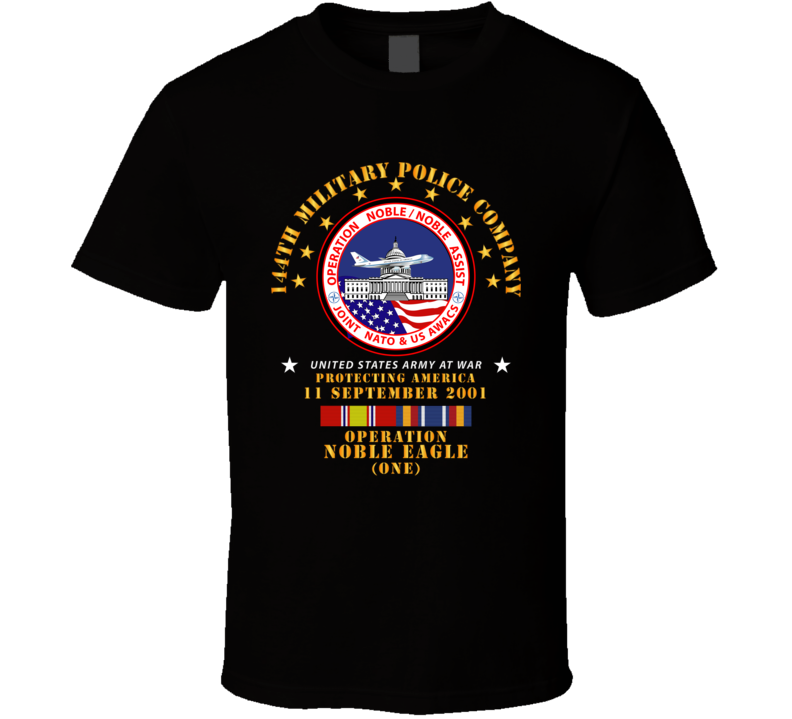 Army - 144th Military Police Co - 911 - ONE w SVC - Seal V1 Classic T Shirt