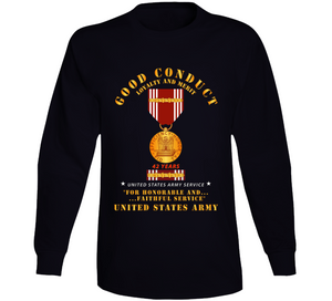 Army - Good Conduct w Medal w Ribbon - 42  Years V1 Long Sleeve