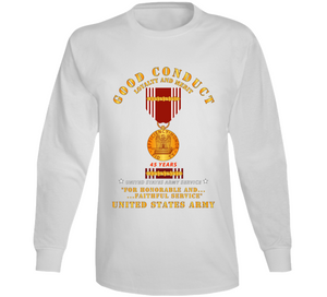 Army - Good Conduct W Medal W Ribbon - 45 Years Long Sleeve