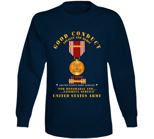 Army - Good Conduct W Medal W Ribbon - 45 Years Long Sleeve