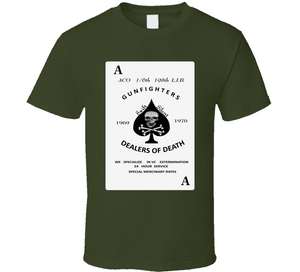 Army - Aco 1-6th 198th L.i.b - Gunfighters - Death Card Classic T Shirt