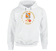Load image into Gallery viewer, Army - 51st Signal Battalion - Veteran w DUI - Branch Hoodie
