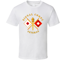 Load image into Gallery viewer, Army - Signal Corps - Veteran w Branch V1 Classic T Shirt
