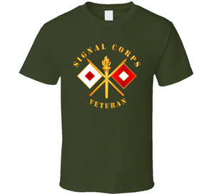 Army - Signal Corps - Veteran w Branch Classic T Shirt