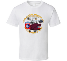 Load image into Gallery viewer, Army - 82nd Combat Avn Bde - Beret w Flash w Helicopters Classic T Shirt
