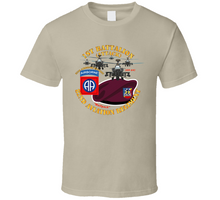 Load image into Gallery viewer, Army - 1st Bn 82nd Avn Regiment - Maroon Beret w Atk Helicopters Classic T Shirt
