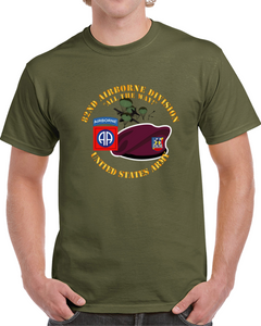 Army - 82nd Airborne Div - Beret - Mass Tac - Maroon  - 82nd Avn Regt Classic T Shirt