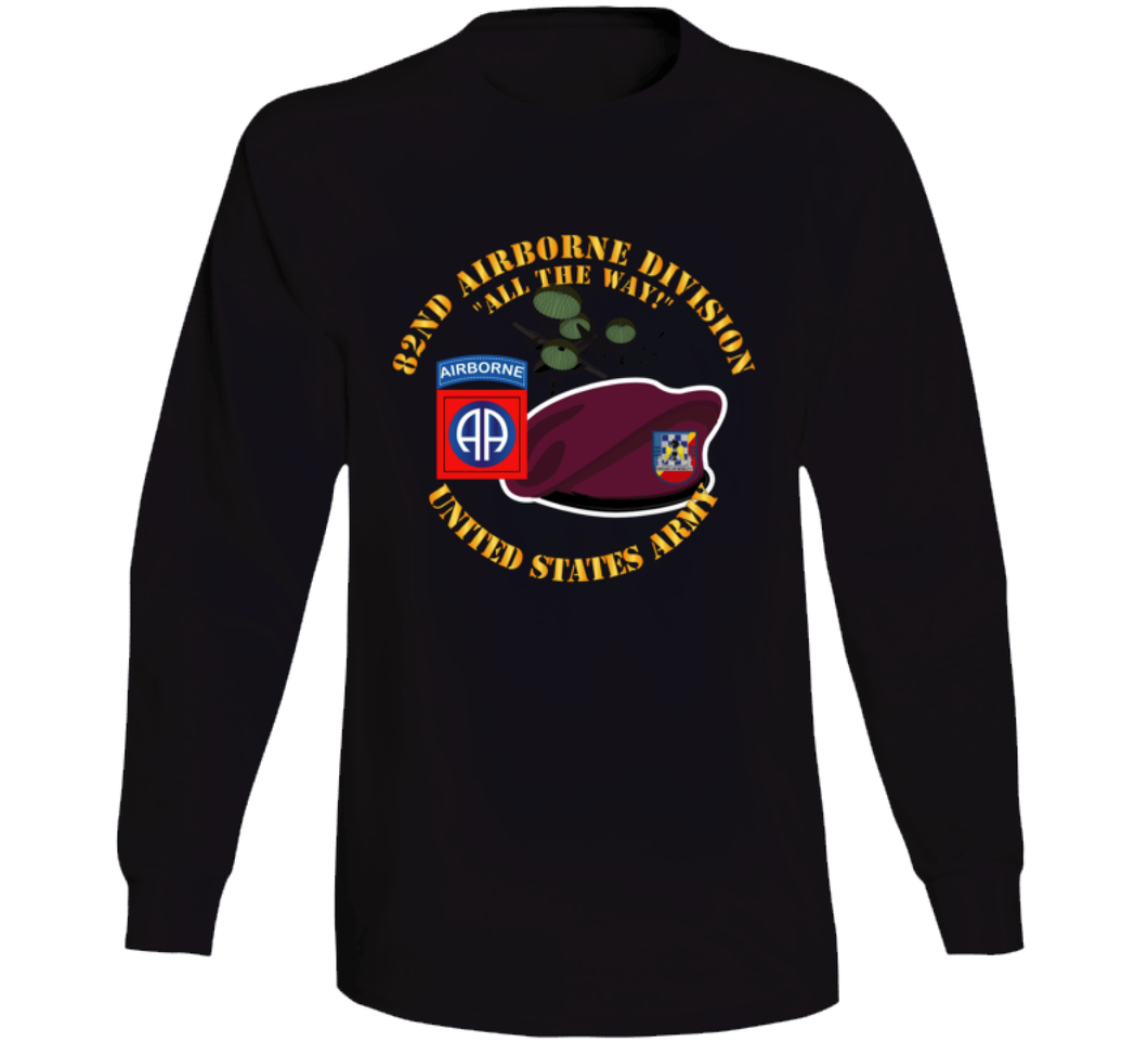 Army - 82nd Airborne Div - Beret - Mass Tac - Maroon  - 3rd Bn 82nd Avn Regt V1 Long Sleeve