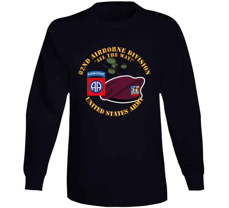 Army - 82nd Airborne Div - Beret - Mass Tac - Maroon  - 2nd Bn 82nd Avn Regt V1 Long Sleeve