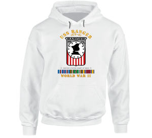 Navy - USS Ranger (CV-4) w EUR ARR SVC WWII V1 Hoodie