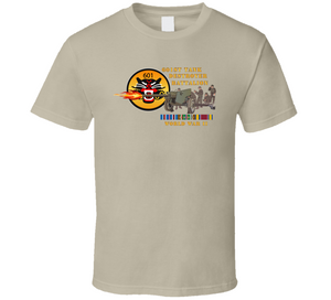 Army - 601st Tank Destroyer Battalion With Anti-tank Gun Eur Vietnam Service Ribbons World War II T Shirt, Hoodie and Long Sleeve