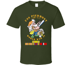 Navy - United States Ship Piedmont (AD-17) With Pacific Vietnam Service Ribbons World War II Classic T Shirt