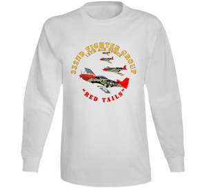 Army - Aac - 332nd Fighter Group - 12th Af - Red Tails Long Sleeve