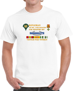 Army - 1st Battalion 14th Infantry - 4th Infantry Division - Rifleman - Sp4 - Vietnam Vet T Shirt, Hoodie and Long Sleeve