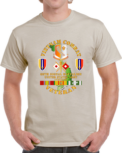 Army - Vietnam Combat Vet W 69th Signal Battalion Distinctive Unit Insignia - United States Army Republic of Vietnam W Vn Service Command Classic T Shirt