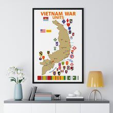 Load image into Gallery viewer, Premium Framed Vertical Poster - Map - Vietnam Units - 3 wo DS
