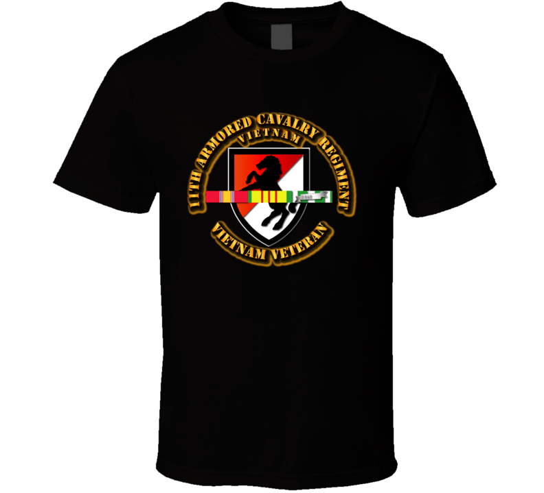 11th Armored Cavalry Regiment, with Vietnam Service Ribbons - Classic, Hoodie, and Premium