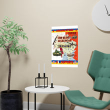 Load image into Gallery viewer, Horizontal Matte Poster - Ukraine - Ukraine at War - USA Supports - Map
