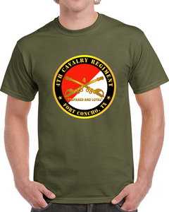 Army - 4th Cavalry Regiment - Fort Concho, Tx - Prepared And Loyal W Cav Branch Classic T Shirt
