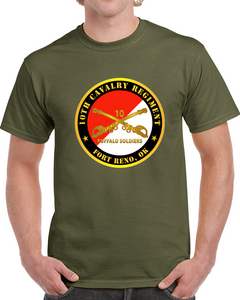 Army - 10th Cavalry Regiment - Fort Reno, Ok - Buffalo Soldiers W Cav Branch Classic T Shirt