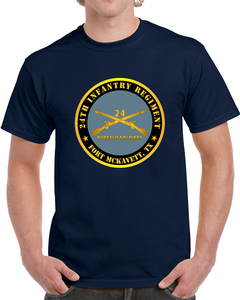 Army - 24th Infantry Regiment - Fort Mckavett, Tx - Buffalo Soldiers W Inf Branch Classic T Shirt