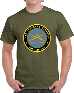Army - 24th Infantry Regiment - Fort Sill, Ok - Buffalo Soldiers W Inf Branch Classic T Shirt