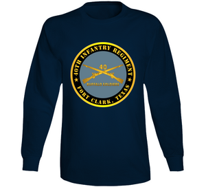 Army - 40th Infantry Regiment - Buffalo Soldiers - Fort Clark, Tx W Inf Branch Long Sleeve